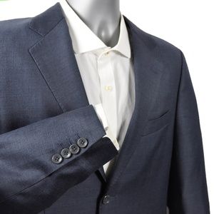 LORO PIANA Super 120's Wool Blue Suit Jacket
